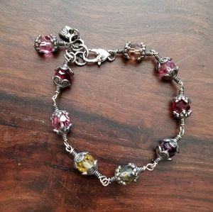 Brighton Colorful Glass Bead Charm Bracelet